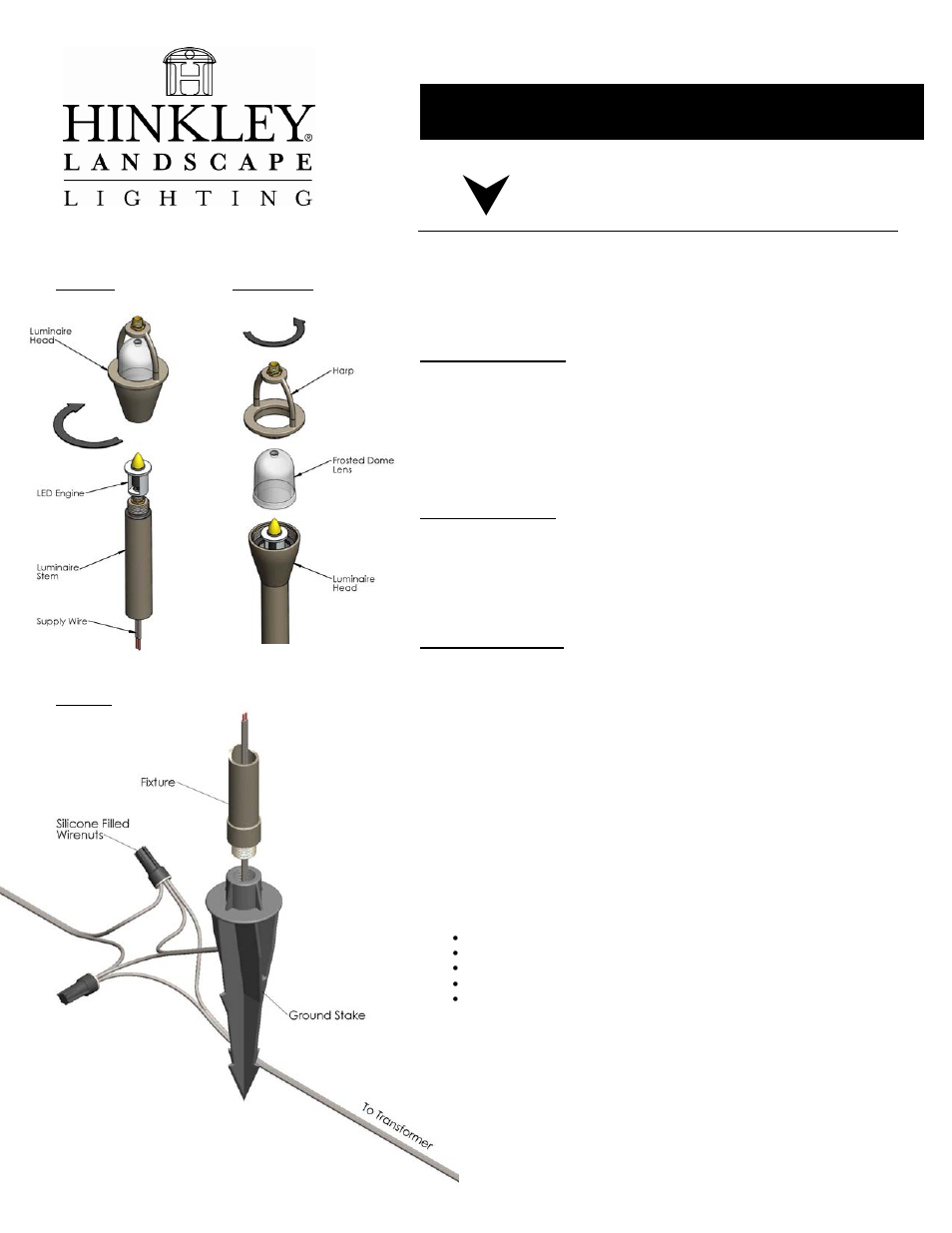Hinkley Lighting HARDY ISLAND SM. STANDARD PATH LIGHT 16050 User Manual | 1 page