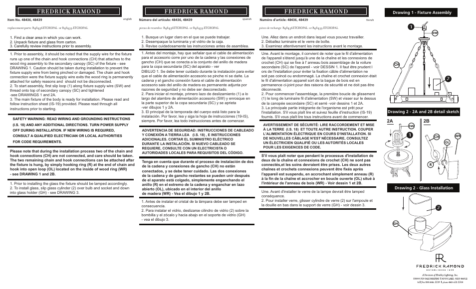 Hinkley Lighting CABOT FR48439IRN User Manual | 3 pages