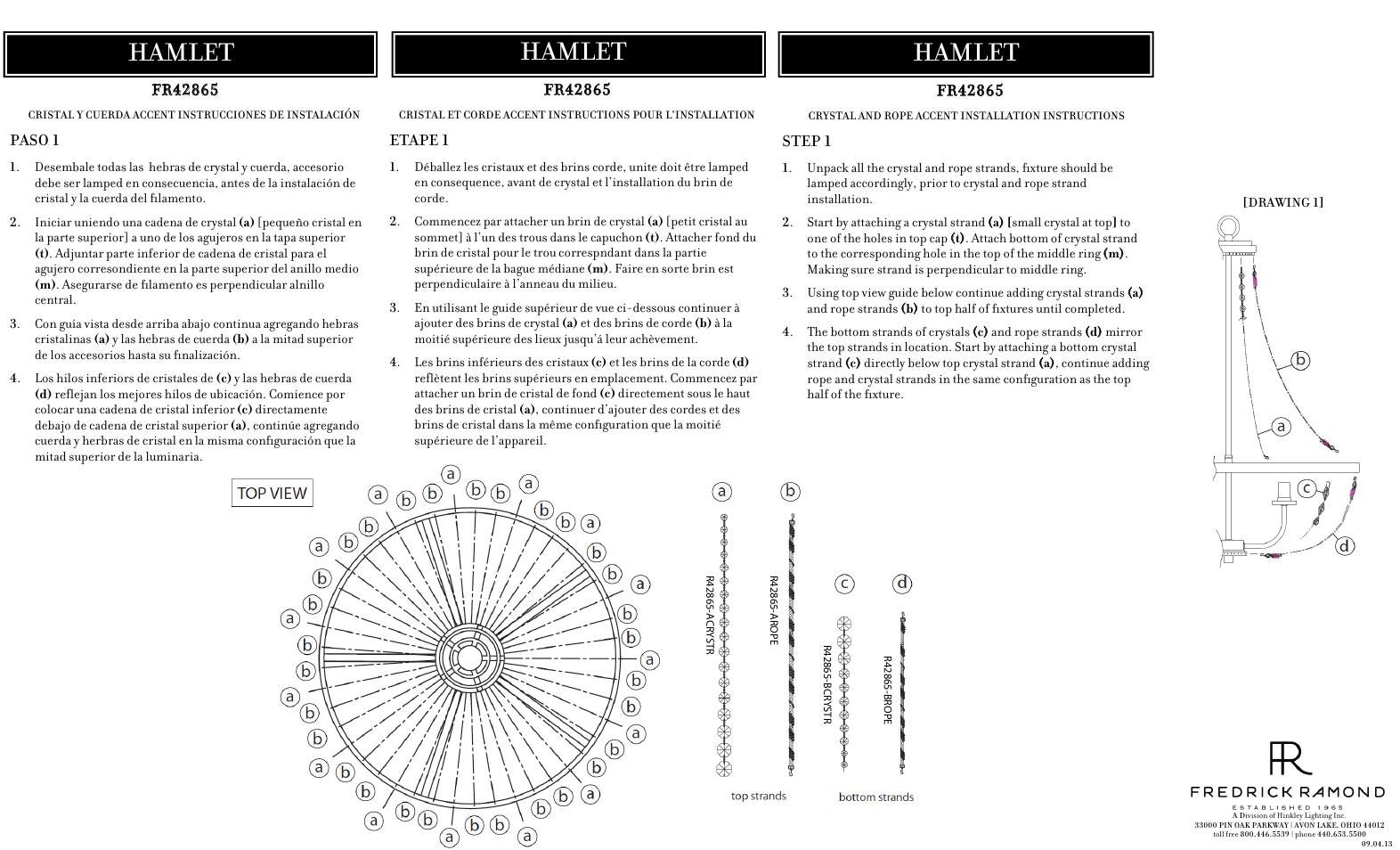 Hamlet | Hinkley Lighting HAMLET FR42865VBZ User Manual | Page 2 / 3
