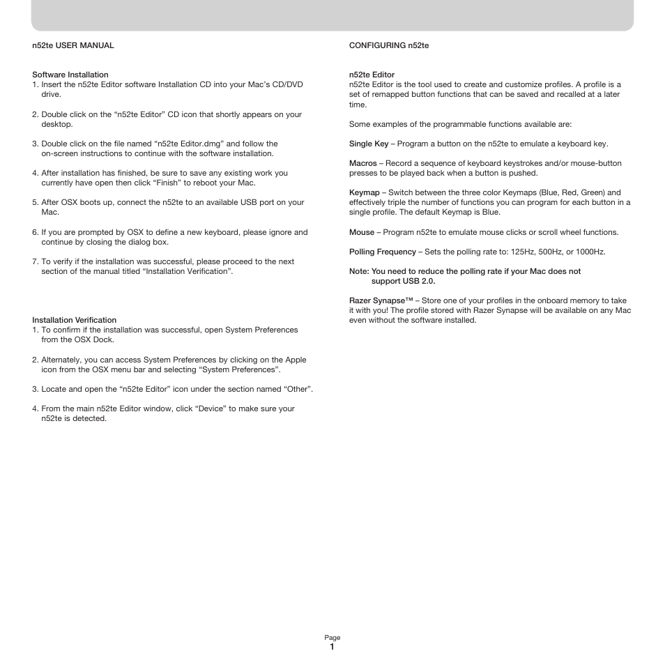 Belkin n52TE Editor n52TE User Manual | 6 pages