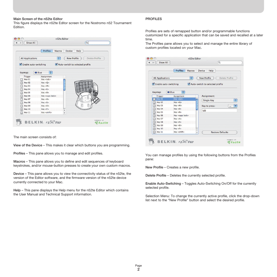 Belkin n52TE Editor n52TE User Manual | Page 2 / 6