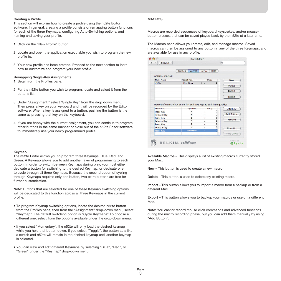 Belkin n52TE Editor n52TE User Manual | Page 3 / 6