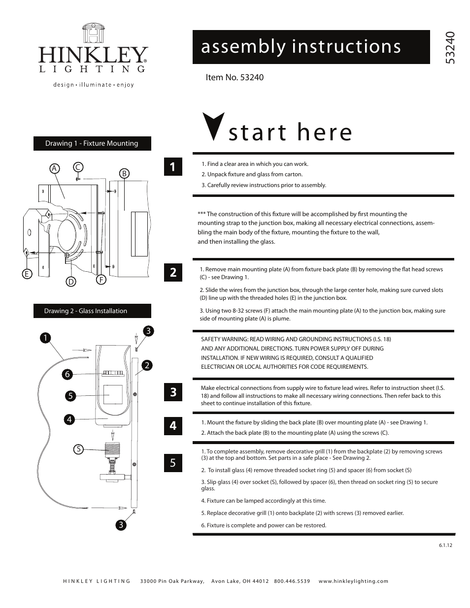 Hinkley Lighting JULES 53240 User Manual | 2 pages