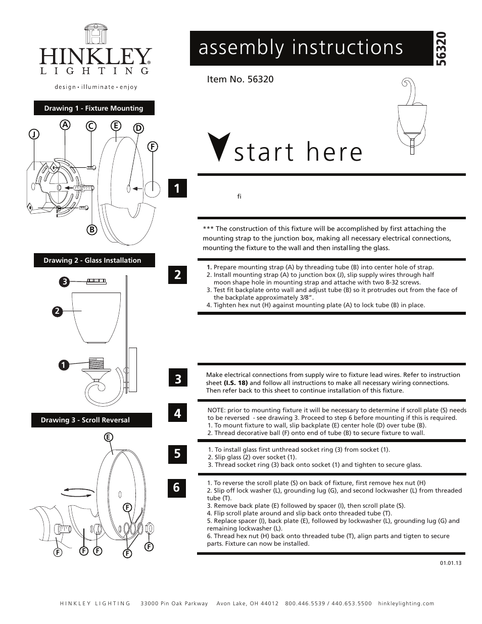 Hinkley Lighting REESE 56320 User Manual | 2 pages