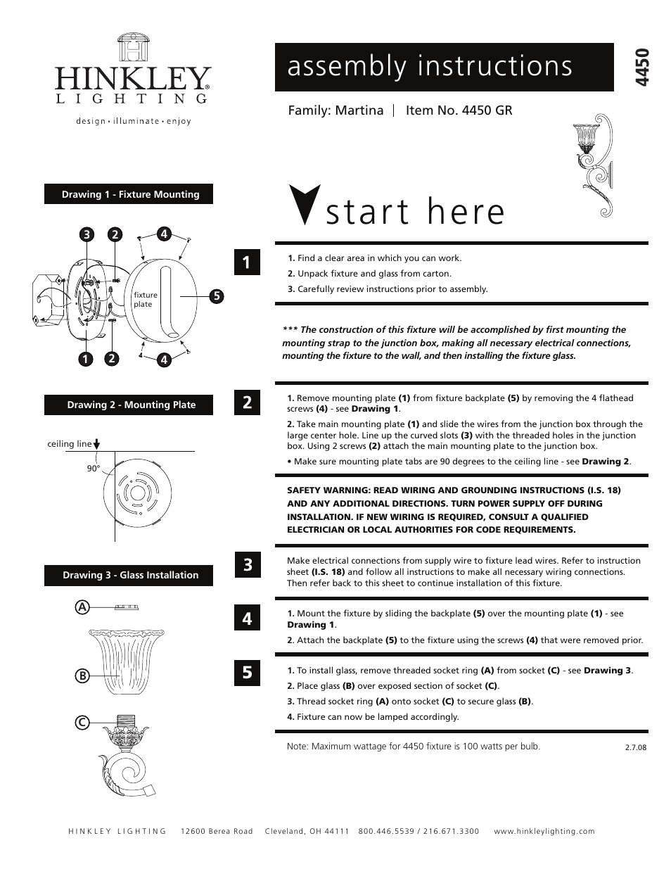 Hinkley Lighting PAR36 HALOGEN 4450 User Manual | 1 page