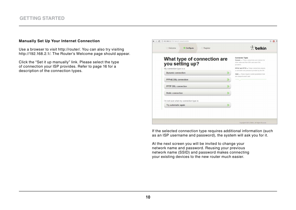 Getting started | Belkin N600 DB User Manual | Page 12 / 59