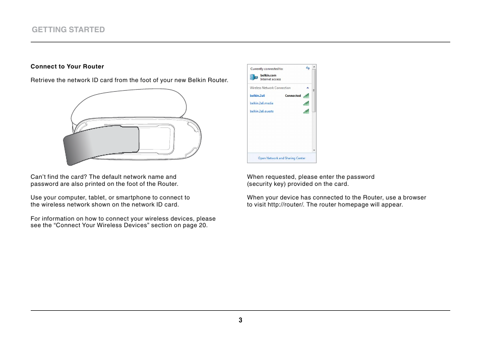 Getting started | Belkin N600 DB User Manual | Page 5 / 59
