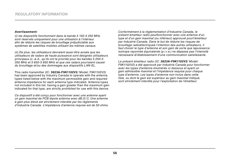 Belkin N600 DB User Manual | Page 58 / 59