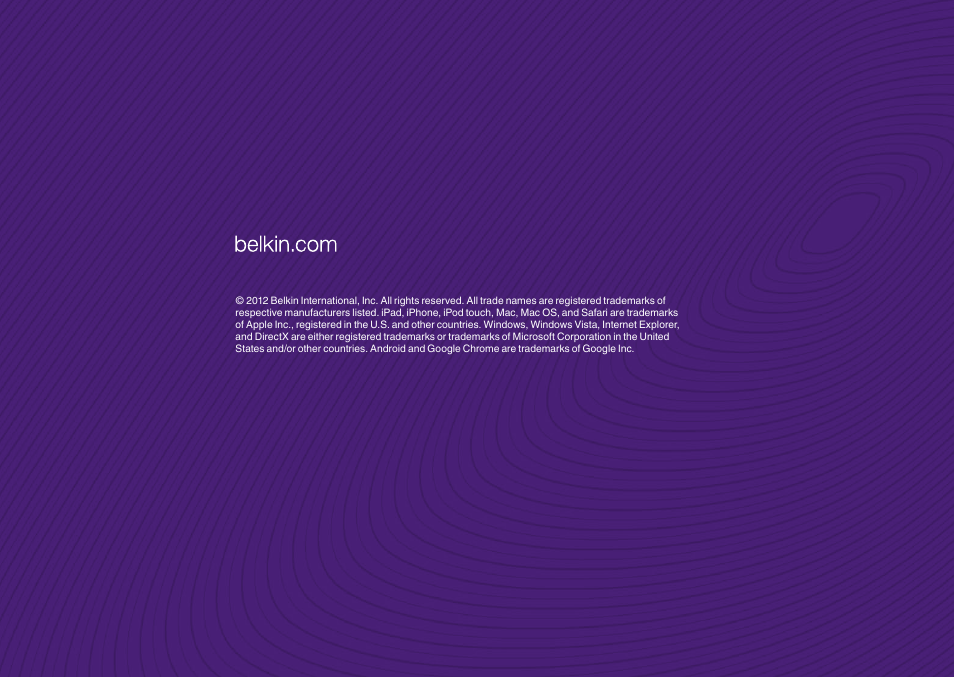 Belkin N600 DB User Manual | Page 59 / 59