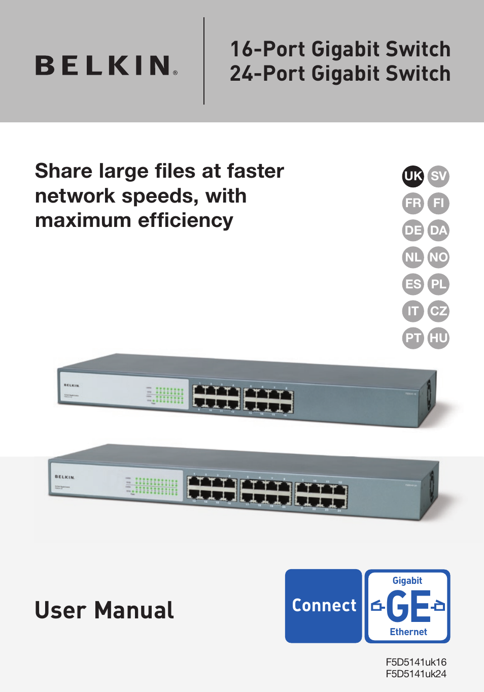 Belkin Gibagbit Switch F5D5141uk16 User Manual | 266 pages