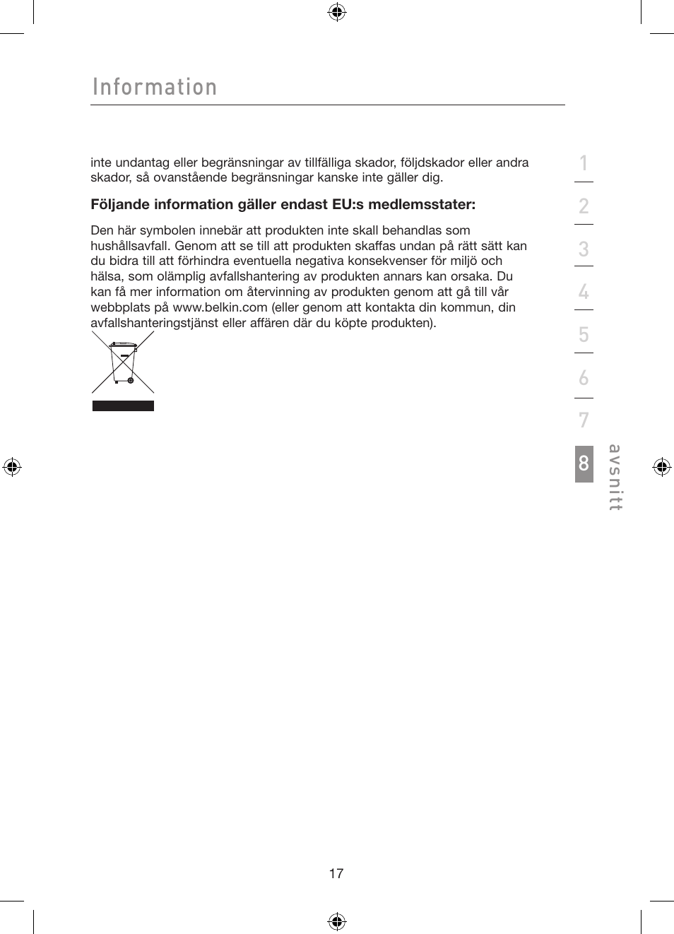 Information | Belkin Gibagbit Switch F5D5141uk16 User Manual | Page 152 / 266