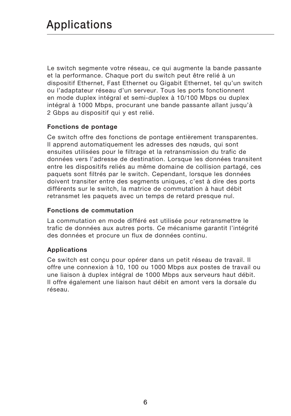 Applications | Belkin Gibagbit Switch F5D5141uk16 User Manual | Page 27 / 266