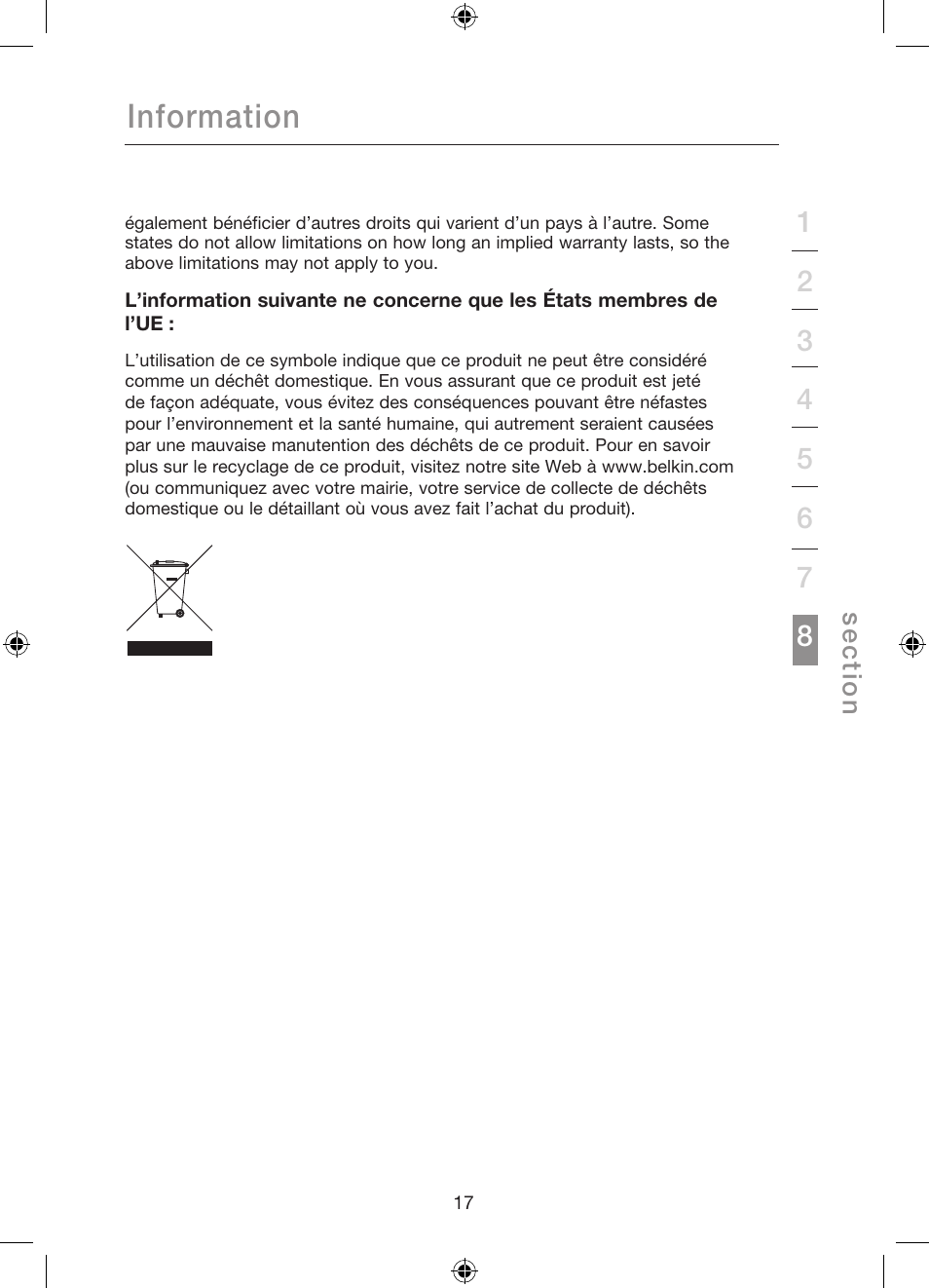 Information | Belkin Gibagbit Switch F5D5141uk16 User Manual | Page 38 / 266