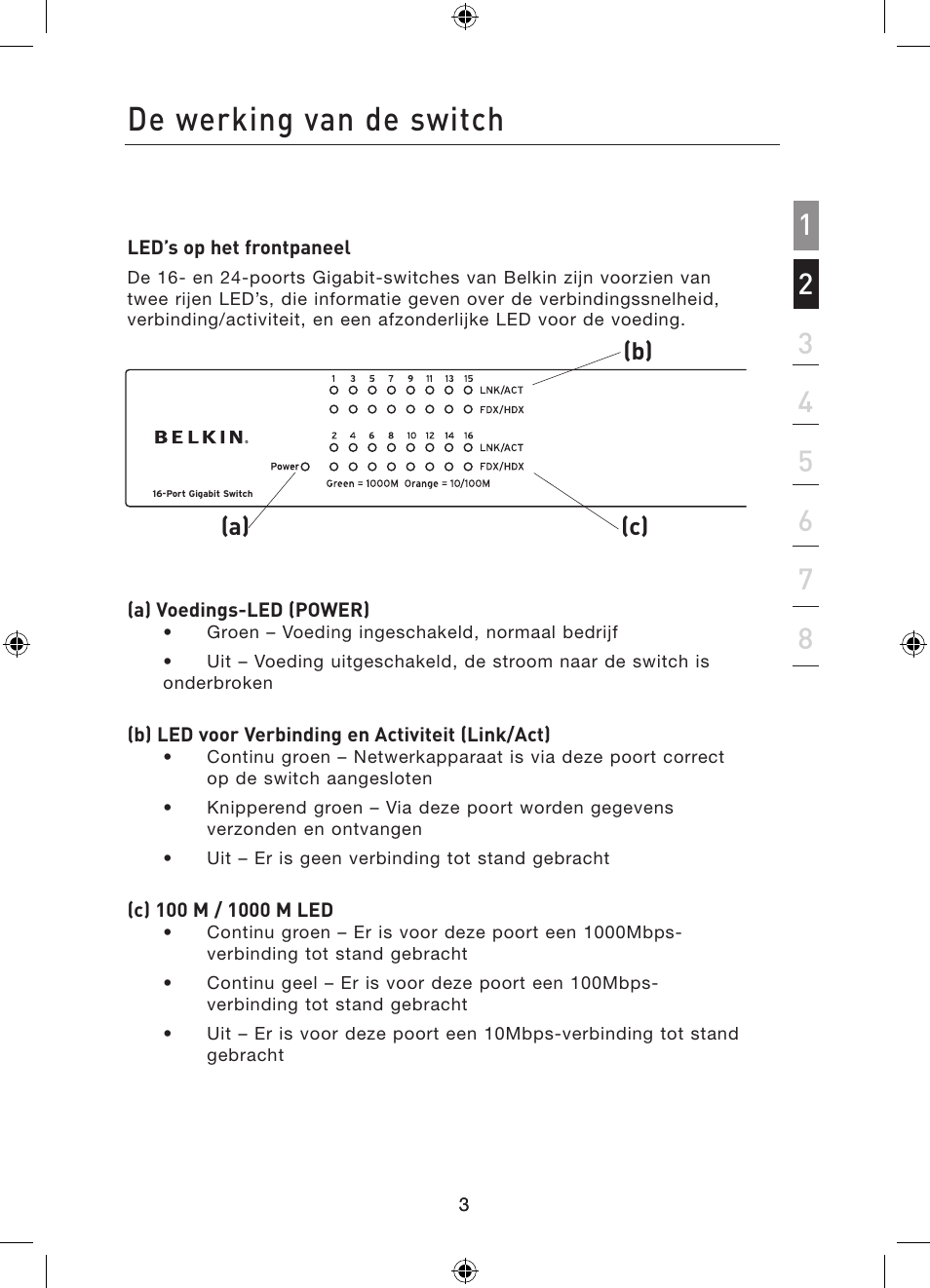 Inleiding, De werking van de switch | Belkin Gibagbit Switch F5D5141uk16 User Manual | Page 62 / 266