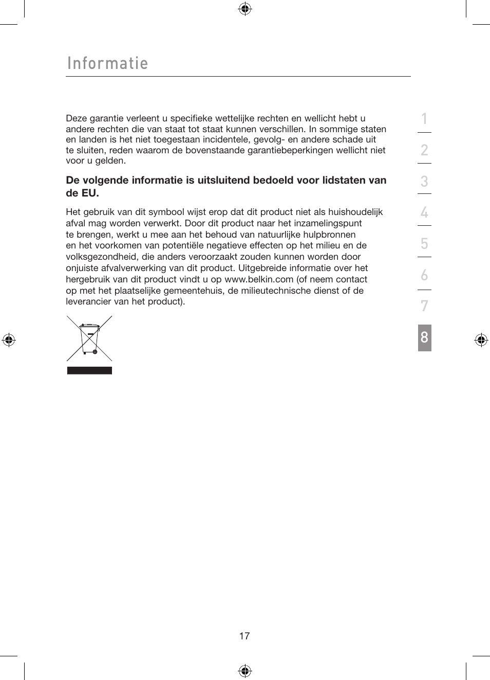 Informatie | Belkin Gibagbit Switch F5D5141uk16 User Manual | Page 76 / 266