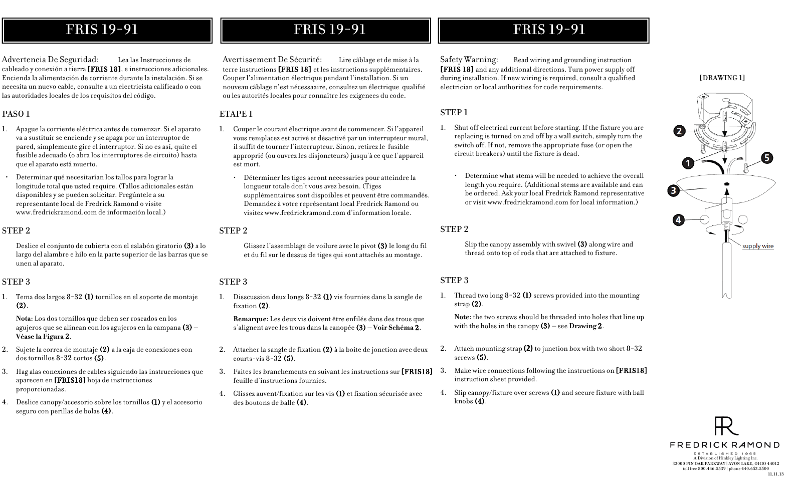 Fris 19-91 | Hinkley Lighting GEMMA FR33734VBZ User Manual | Page 2 / 3