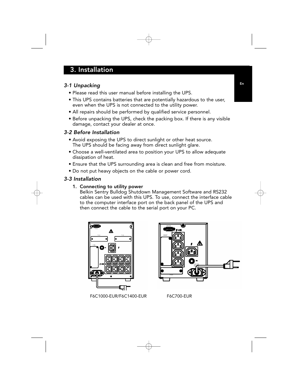 Installation | Belkin F6C700-EUR User Manual | Page 13 / 92