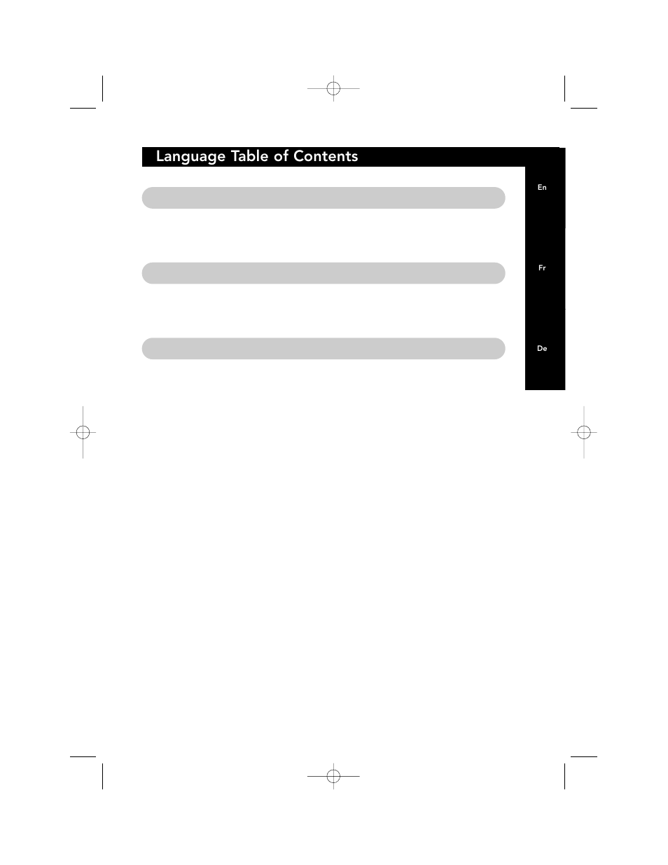 Language table of contents | Belkin F6C700-EUR User Manual | Page 3 / 92