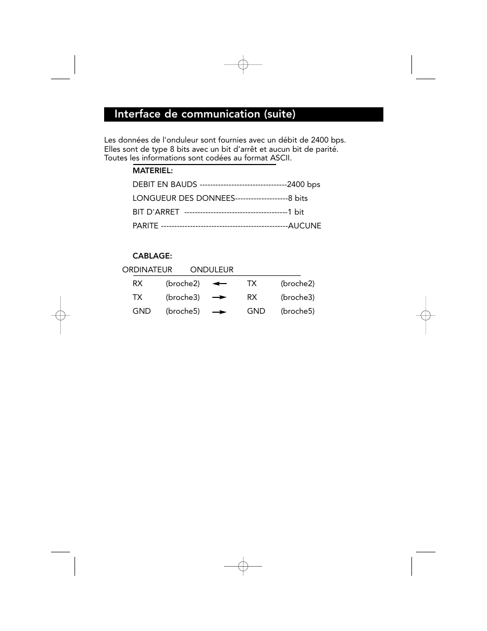 Interface de communication (suite) | Belkin F6C700-EUR User Manual | Page 56 / 92