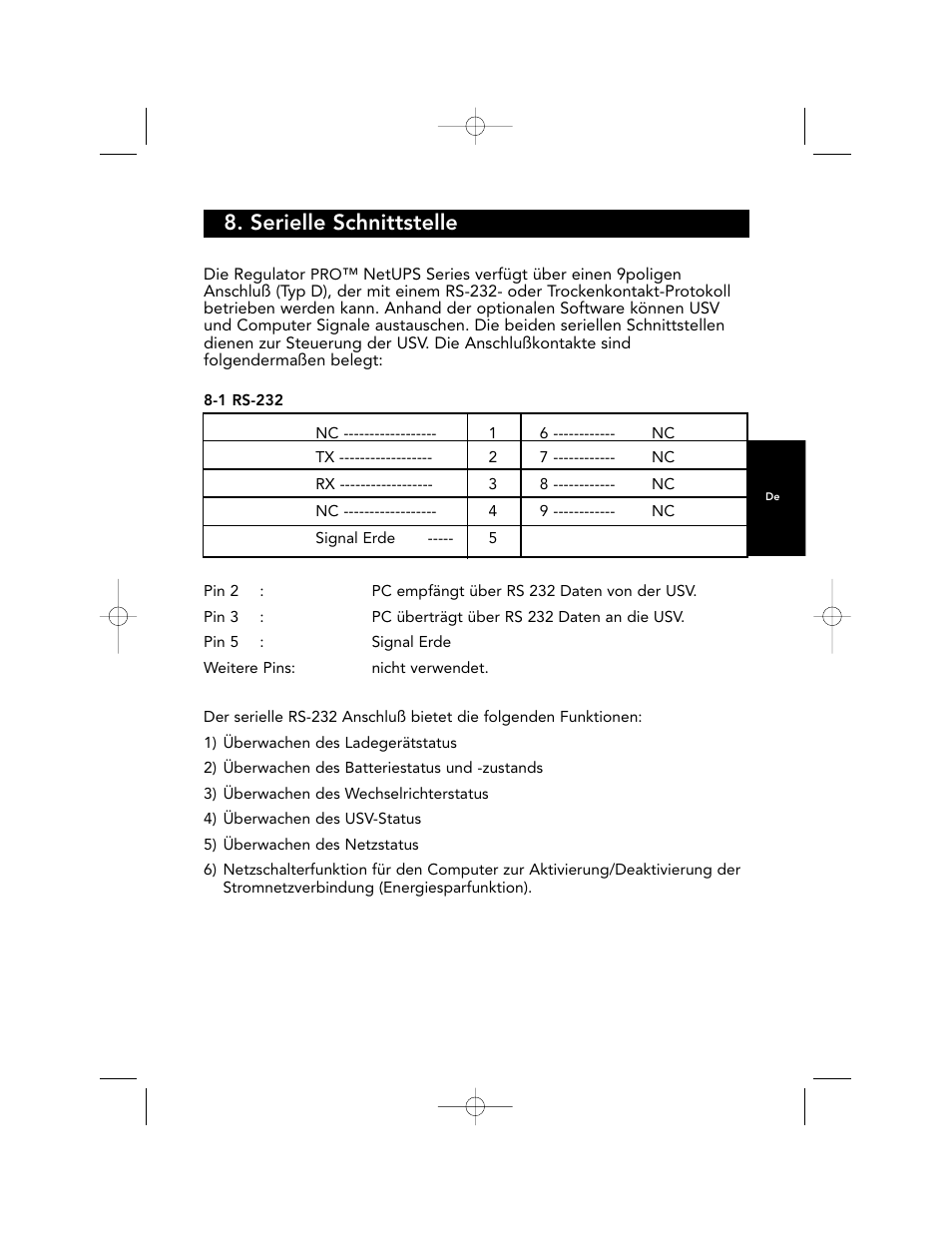 Serielle schnittstelle | Belkin F6C700-EUR User Manual | Page 85 / 92