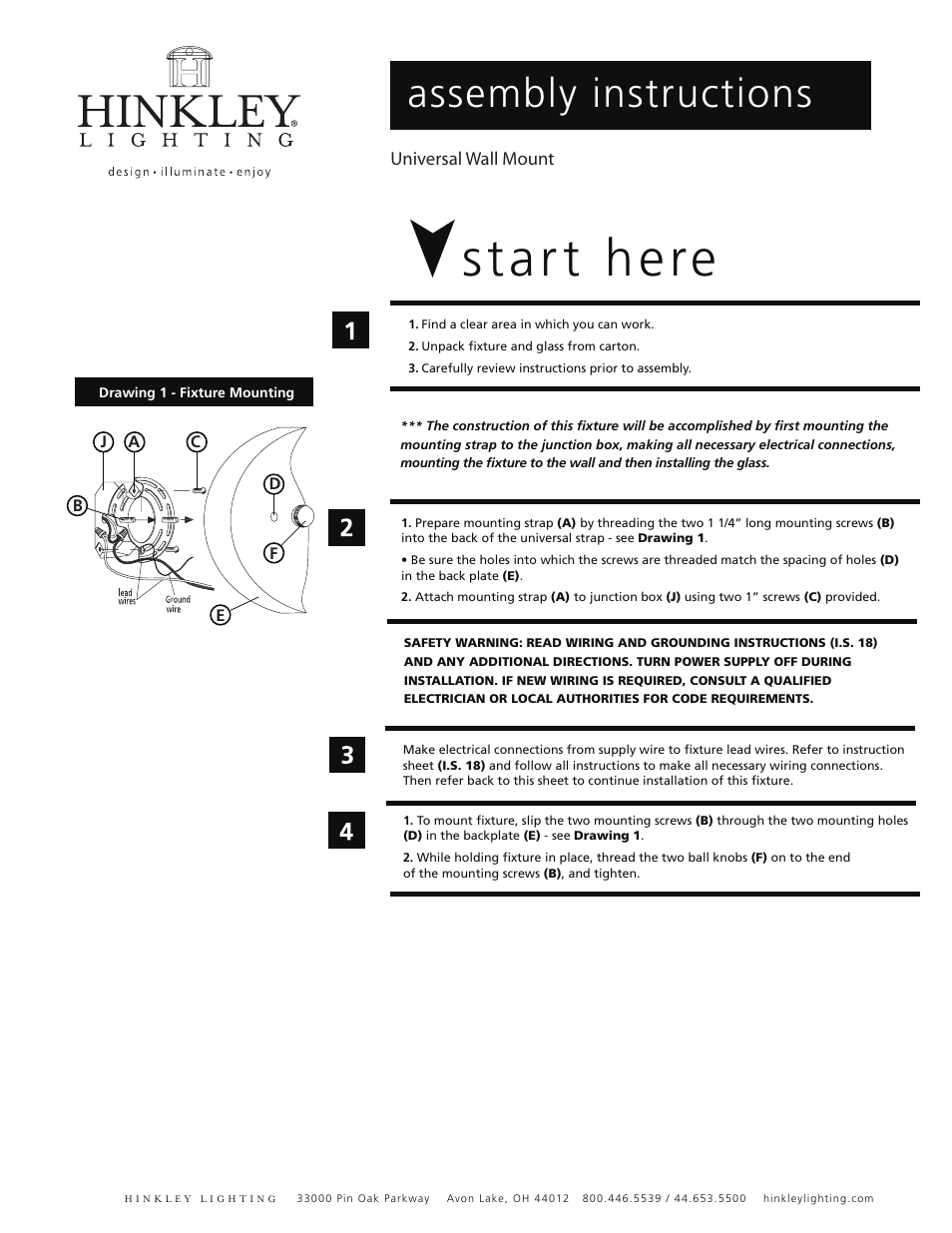 Hinkley Lighting ROCKFORD 4622 User Manual | 2 pages