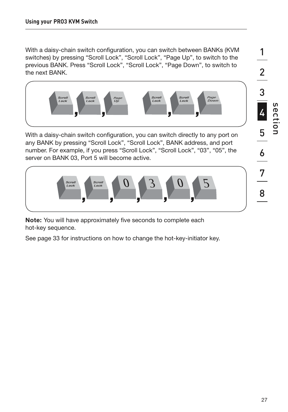 Se ct io n | Belkin F1DA108Z User Manual | Page 29 / 48