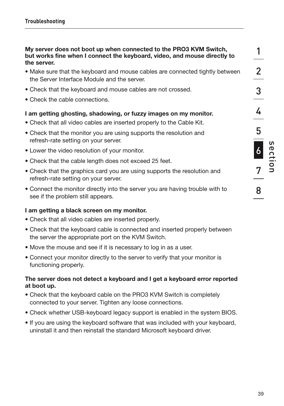 Se ct io n | Belkin F1DA108Z User Manual | Page 41 / 48