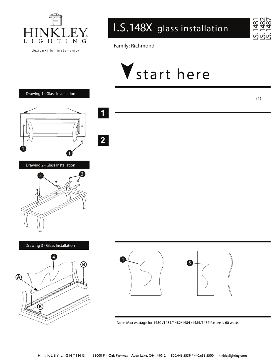 Hinkley Lighting RICHMOND 1487 User Manual | 2 pages
