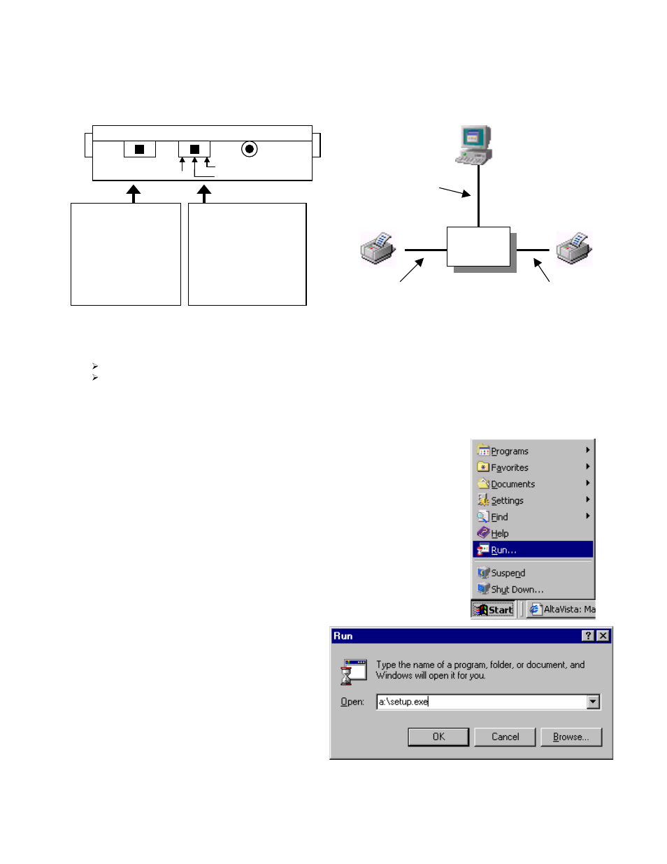 One computer using two printers, Software installation – windows® 95 and 98 only | Belkin F1U109 User Manual | Page 3 / 11