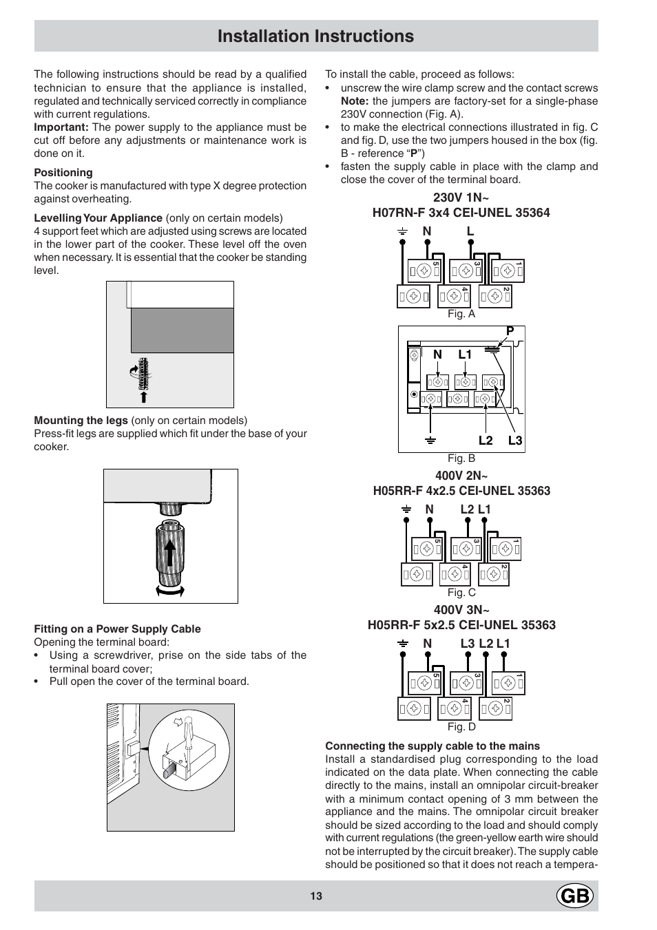Installation instructions | Indesit K6 C10/R User Manual | Page 14 / 48