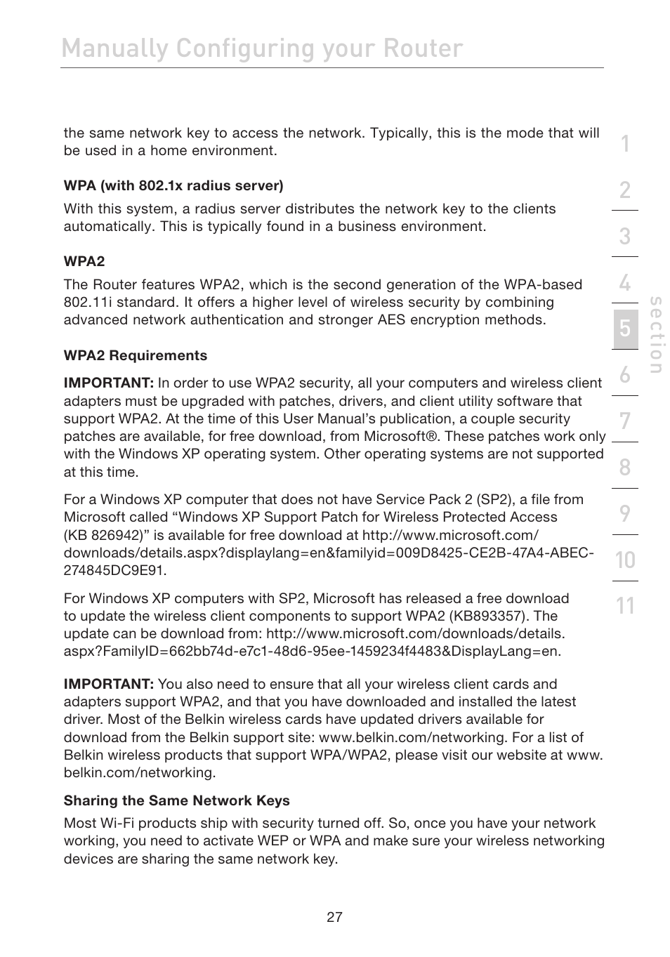 Manually configuring your router | Belkin ADSL2+ Modem with Wireless G Router F5D7632uk4A User Manual | Page 31 / 86