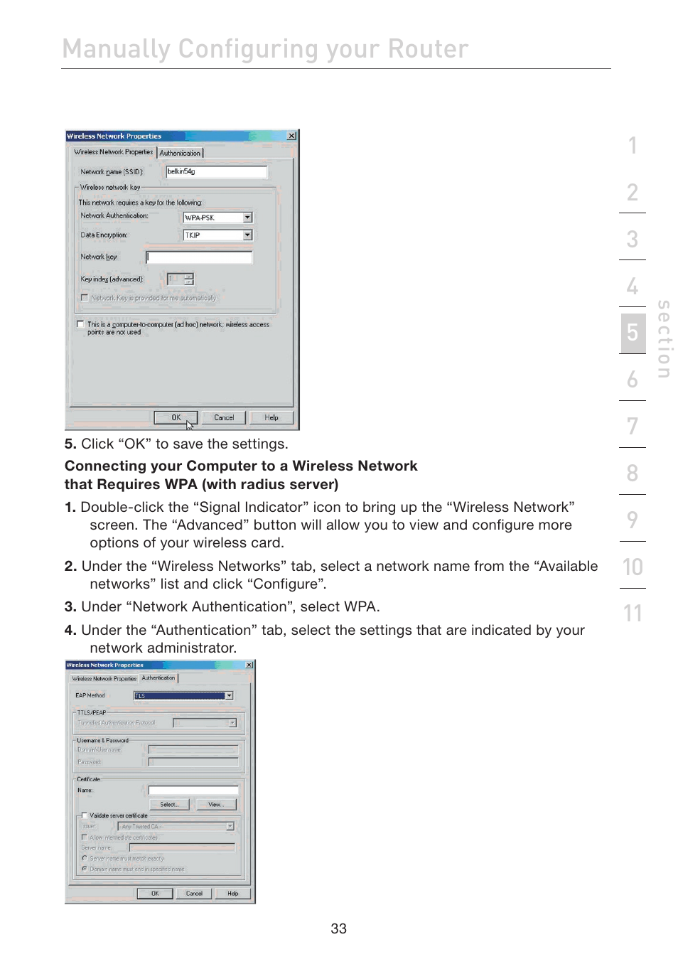 Manually configuring your router | Belkin ADSL2+ Modem with Wireless G Router F5D7632uk4A User Manual | Page 37 / 86