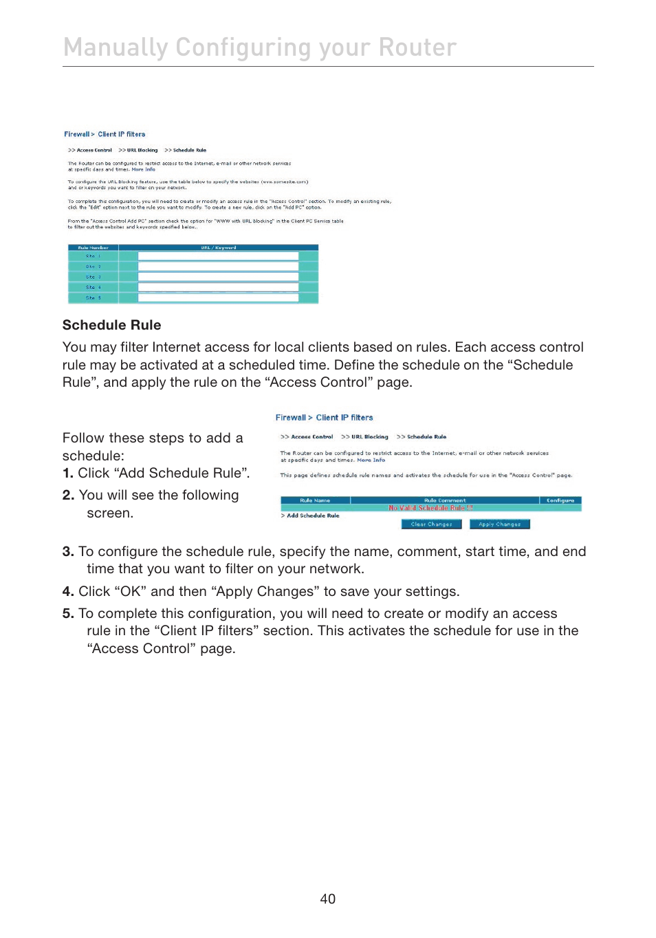 Manually configuring your router | Belkin ADSL2+ Modem with Wireless G Router F5D7632uk4A User Manual | Page 44 / 86