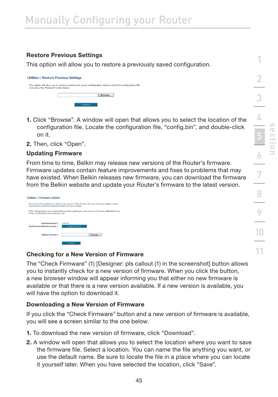 Manually configuring your router | Belkin ADSL2+ Modem with Wireless G Router F5D7632uk4A User Manual | Page 49 / 86