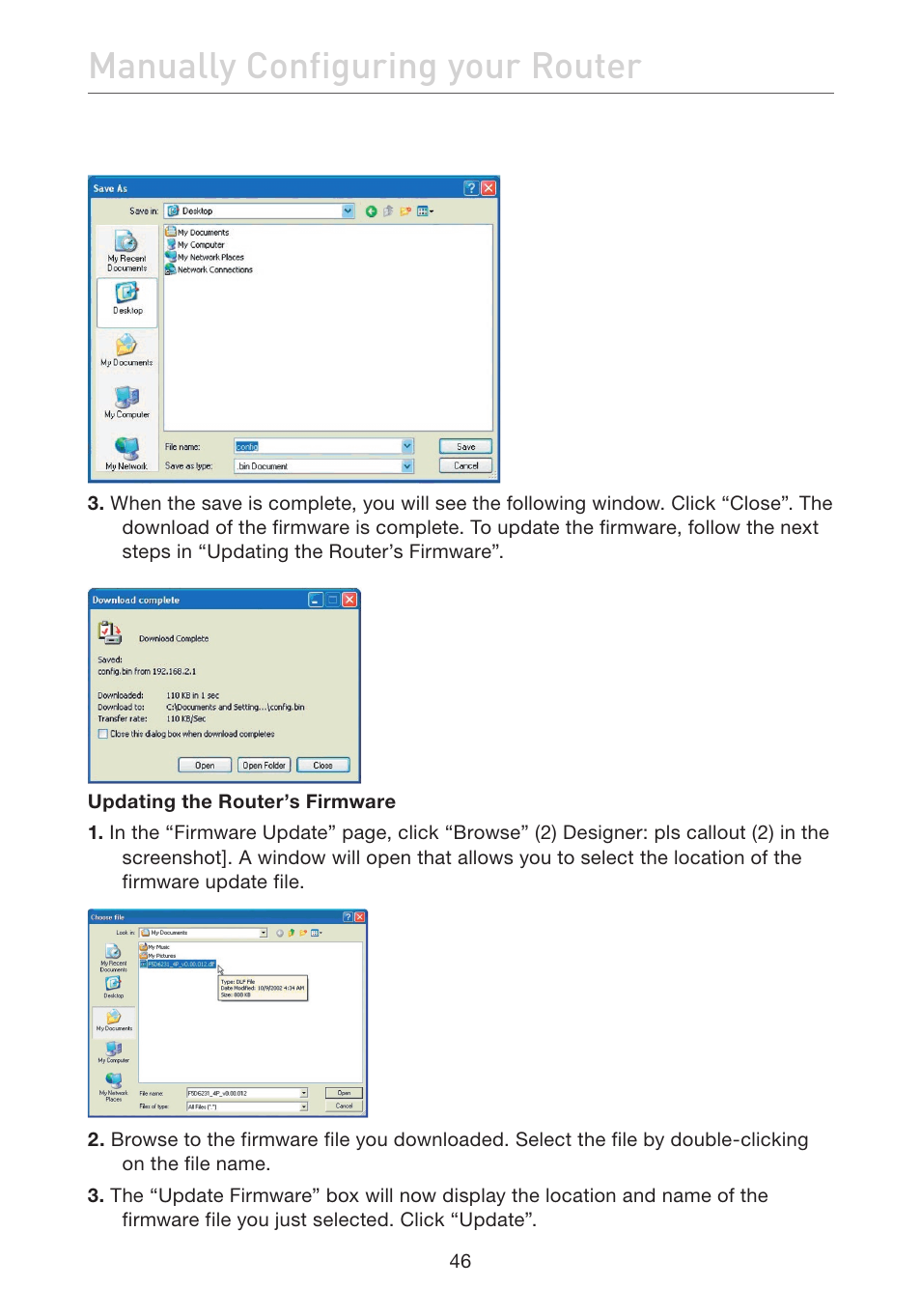 Manually configuring your router | Belkin ADSL2+ Modem with Wireless G Router F5D7632uk4A User Manual | Page 50 / 86