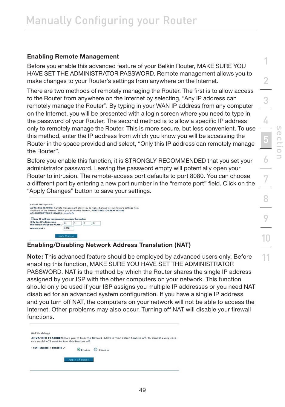 Manually configuring your router | Belkin ADSL2+ Modem with Wireless G Router F5D7632uk4A User Manual | Page 53 / 86
