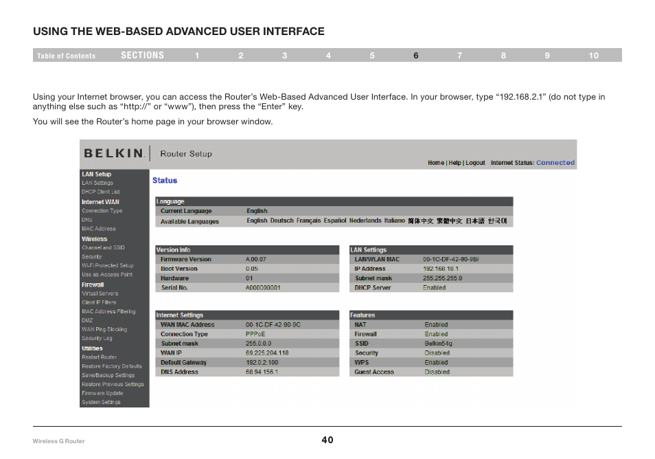 Belkin F5D7234-4 User Manual | Page 42 / 105