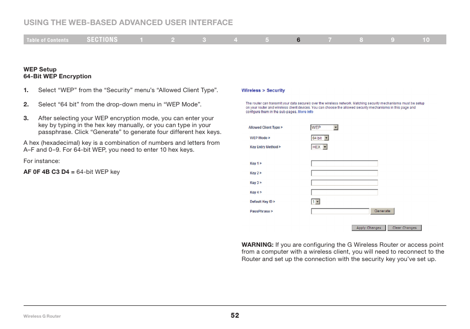 Belkin F5D7234-4 User Manual | Page 54 / 105