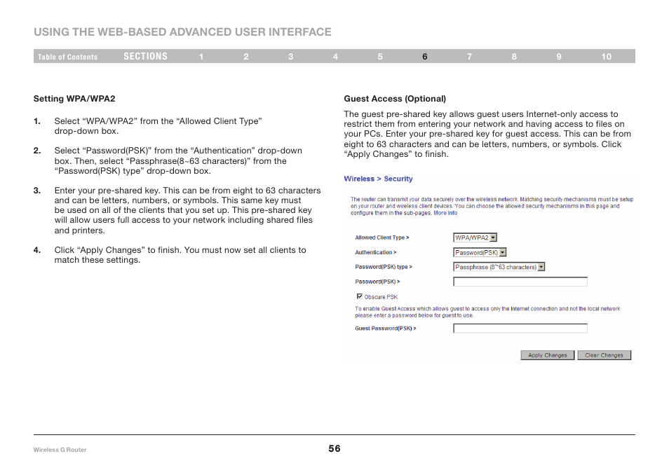 Belkin F5D7234-4 User Manual | Page 58 / 105
