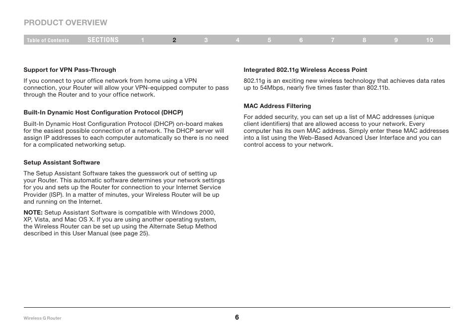 Belkin F5D7234-4 User Manual | Page 8 / 105