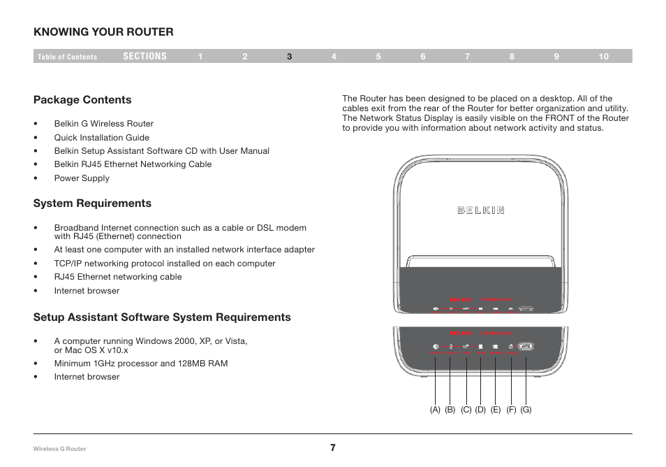Belkin F5D7234-4 User Manual | Page 9 / 105