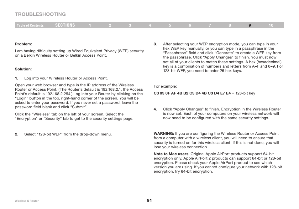 Belkin F5D7234-4 User Manual | Page 93 / 105