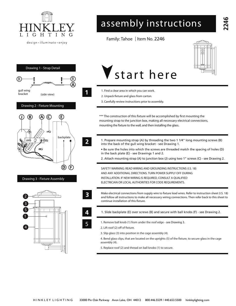 Hinkley Lighting TAHOE 2246RB User Manual | 3 pages
