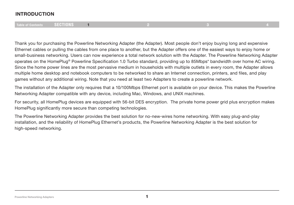 Belkin POWERLINE NETWORKING ADAPTERS PM01141ea User Manual | Page 3 / 18