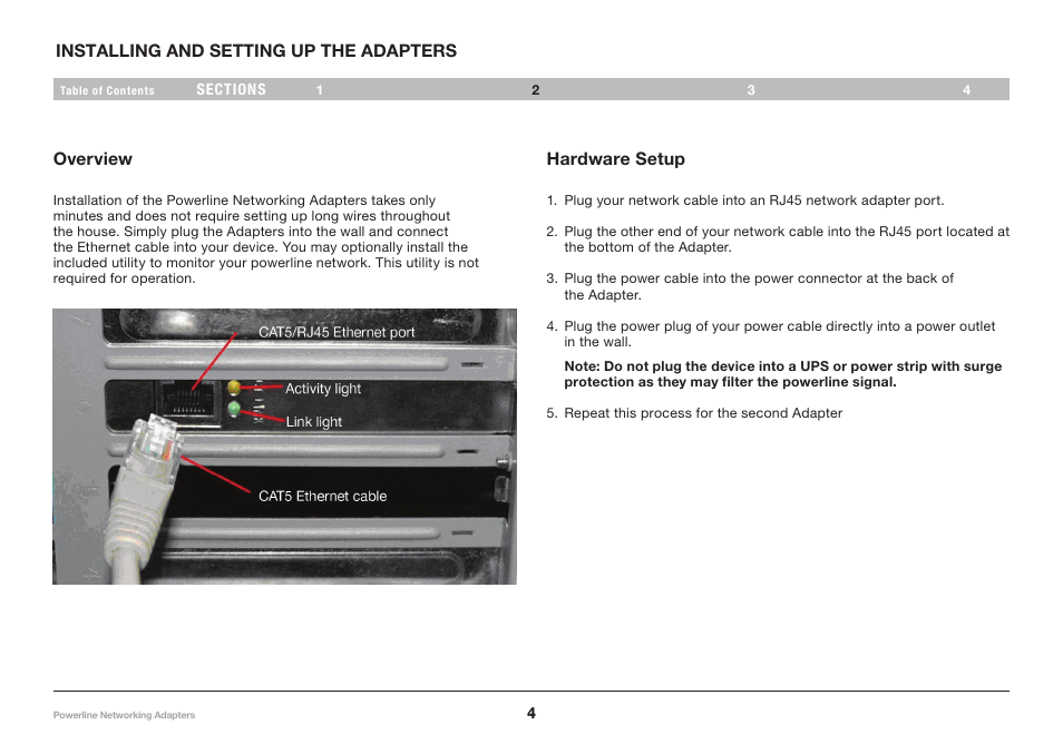 Belkin POWERLINE NETWORKING ADAPTERS PM01141ea User Manual | Page 6 / 18