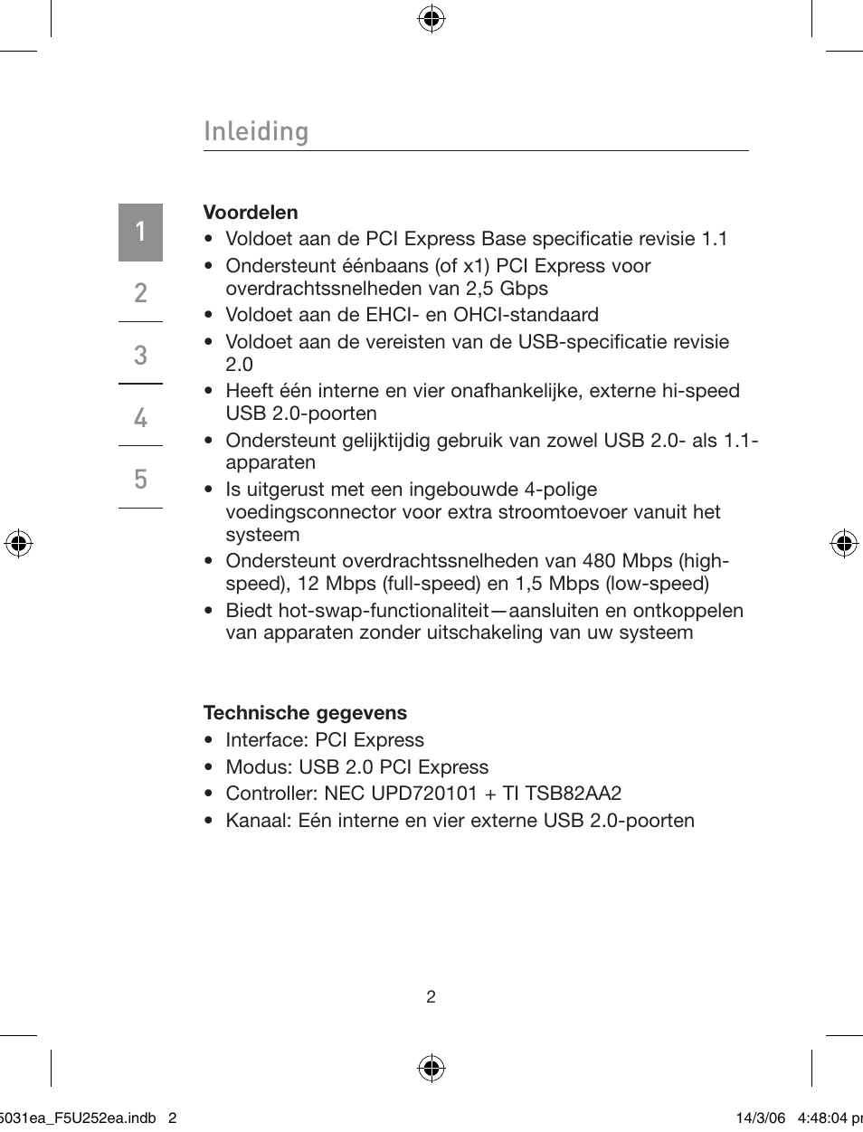 Belkin USB 2.0 5-Port PCI Express Card F5U252ea User Manual | Page 40 / 72