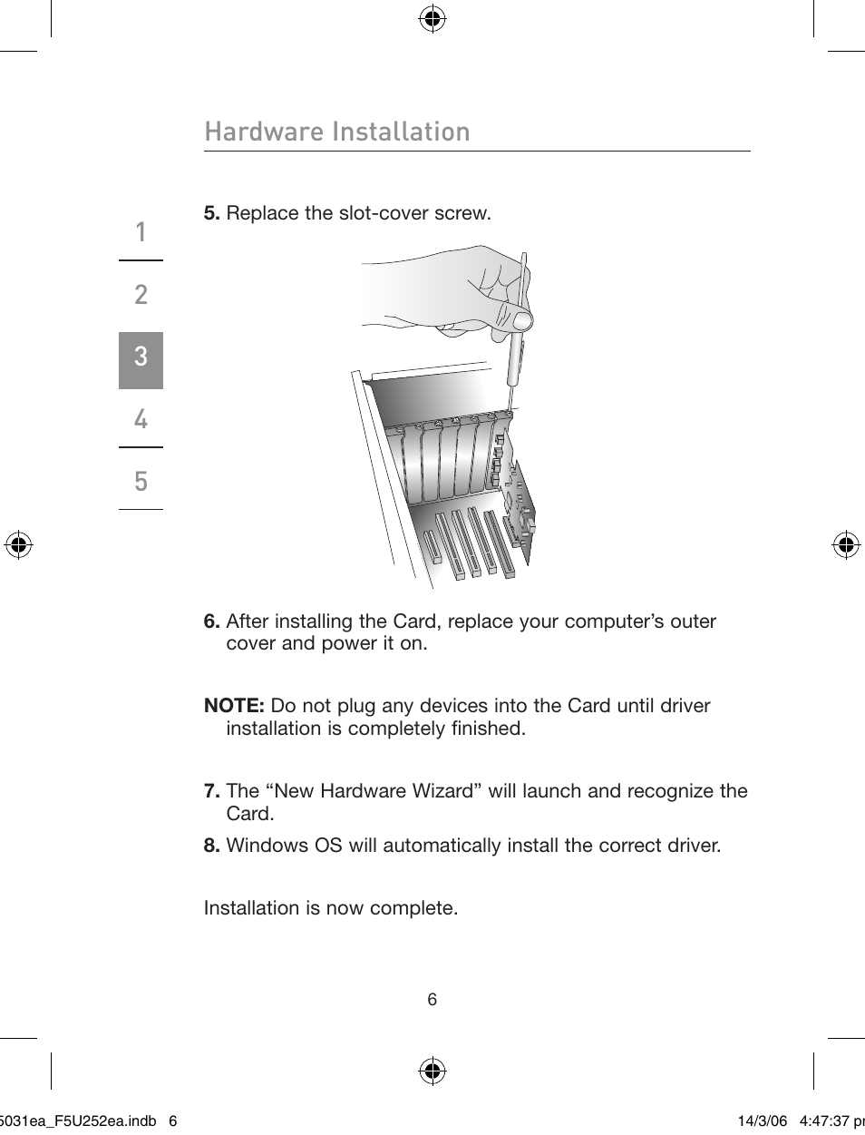 Belkin USB 2.0 5-Port PCI Express Card F5U252ea User Manual | Page 8 / 72