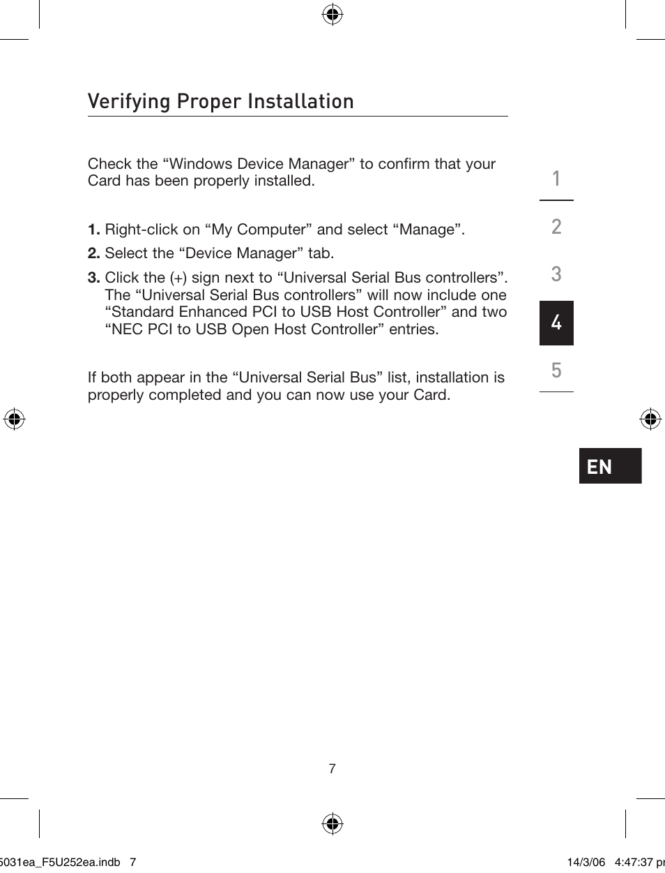Belkin USB 2.0 5-Port PCI Express Card F5U252ea User Manual | Page 9 / 72