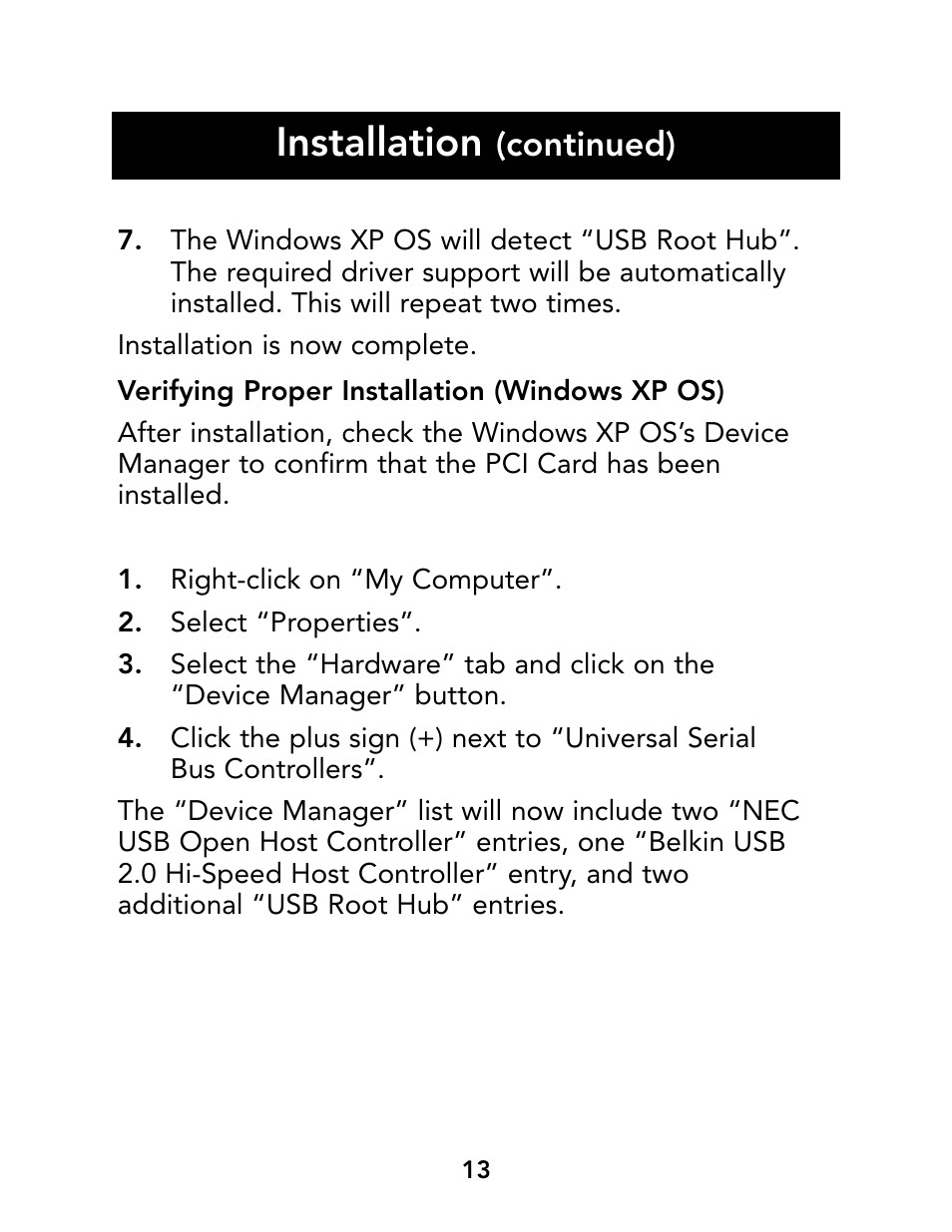 Installation, Continued) | Belkin P73941 User Manual | Page 15 / 17