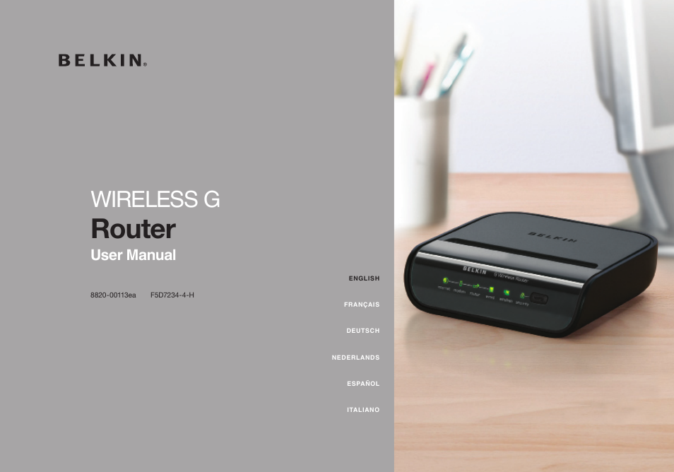 Belkin Wireless Router F5D7234-4-H User Manual | 106 pages